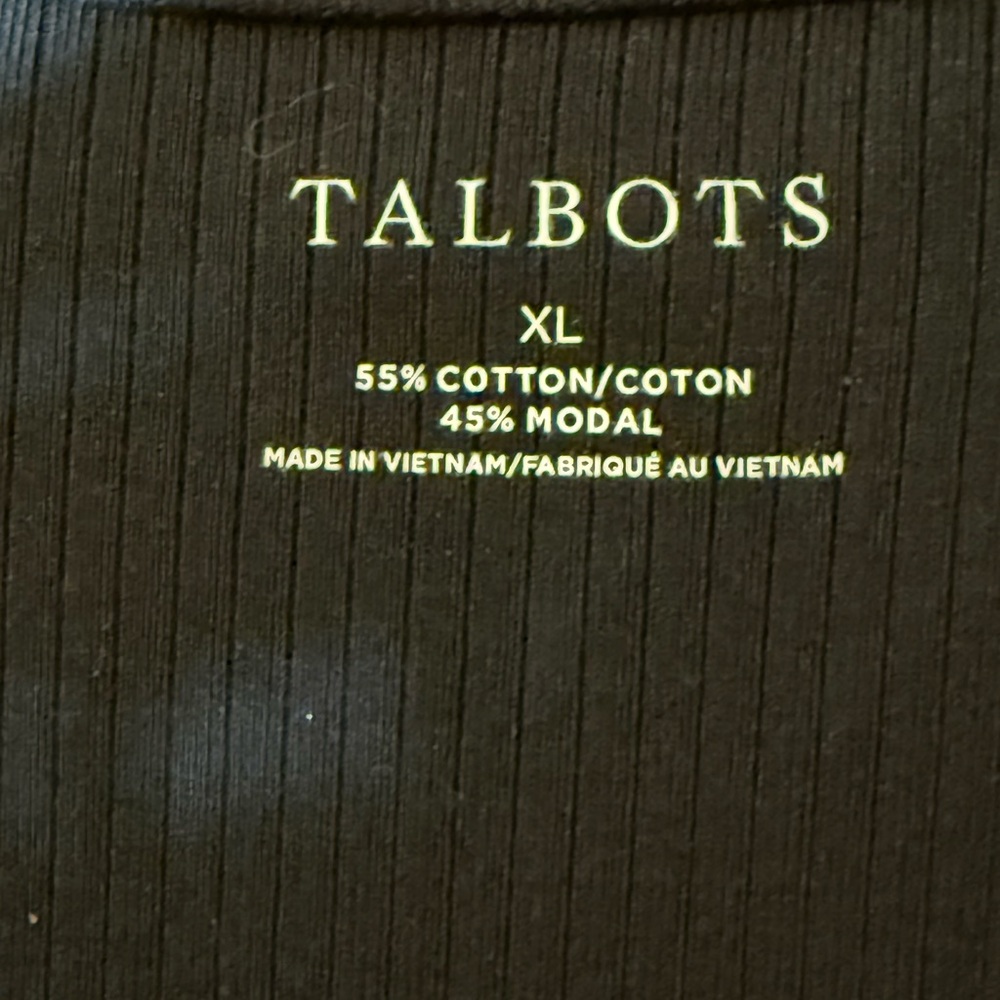 Talbots Black Ribbed Tank Top - Picture 3 of 4
